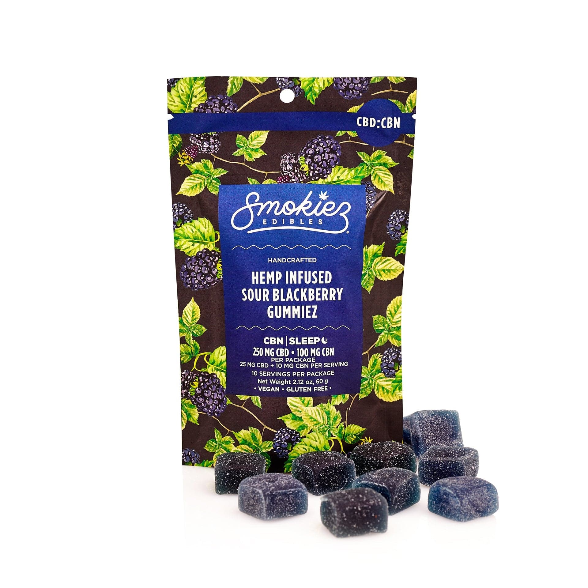 100mg - 10pk - Blackberry - Smokiez - DOH Edible - Fruit Chews - I