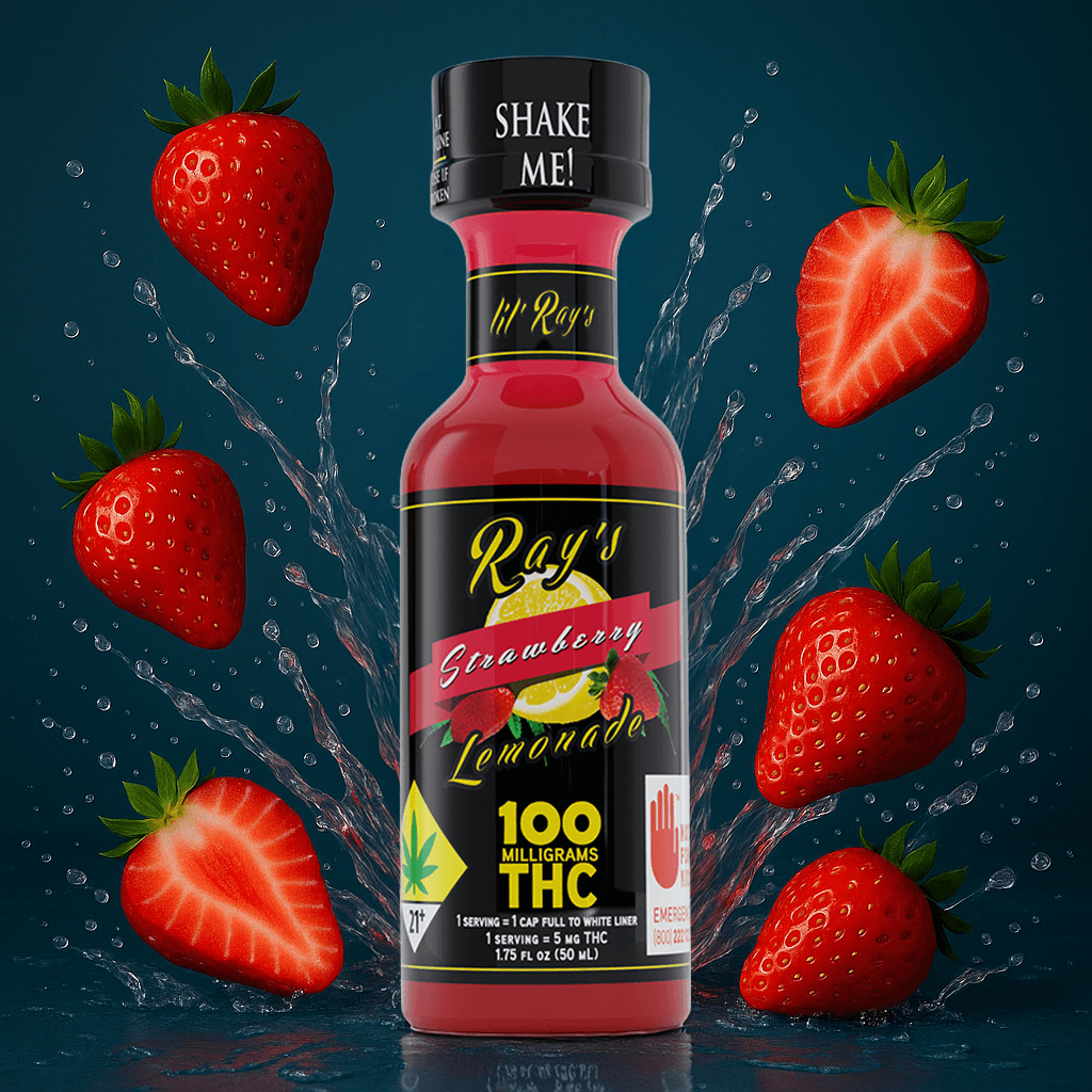 100mg - 1.75oz - Strawberry Lemonade - Lil' Ray's Lemonade - DOH Drink - H