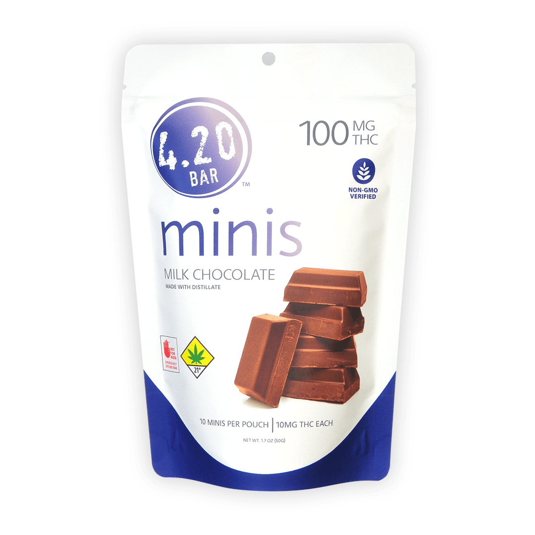 100mg - 10pk - Milk Chocolate - 4:20 Bar - DOH Edible - Chocolate - H