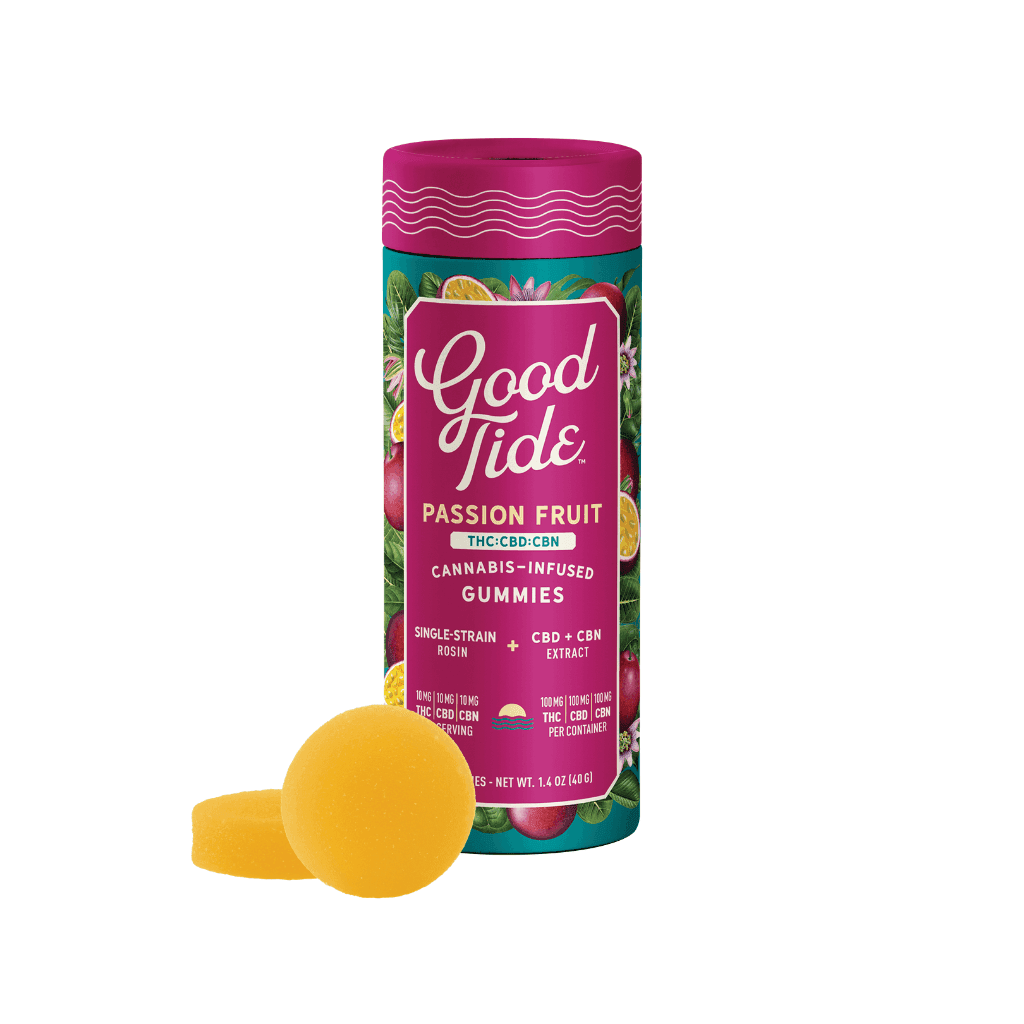 300mg - 10pk - Passion Fruit - Good Tide - DOH Edibles (Solid) - Rosin - CBD/CBN