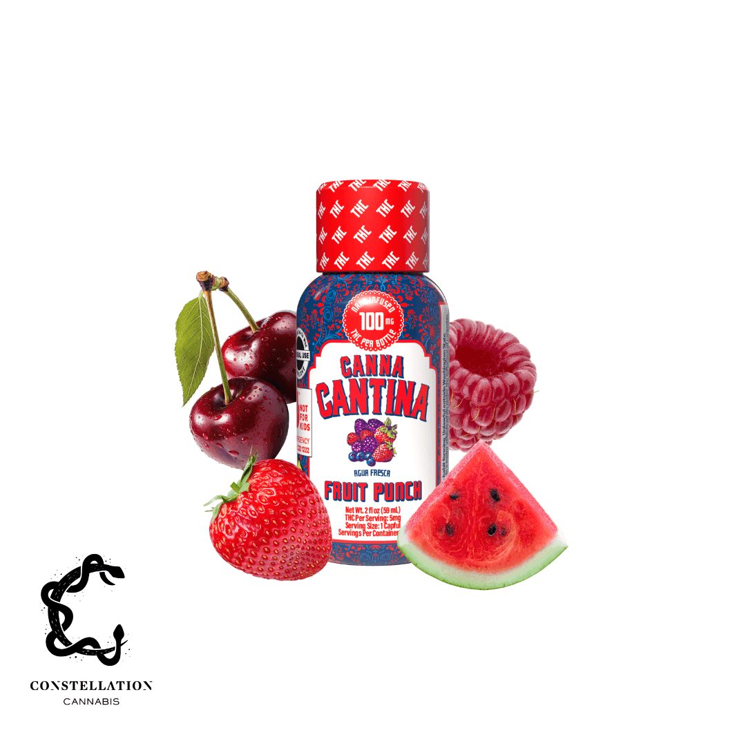 100mg - Fruit Punch - Canna Cantina - DOH Edibles (Liquid) - H