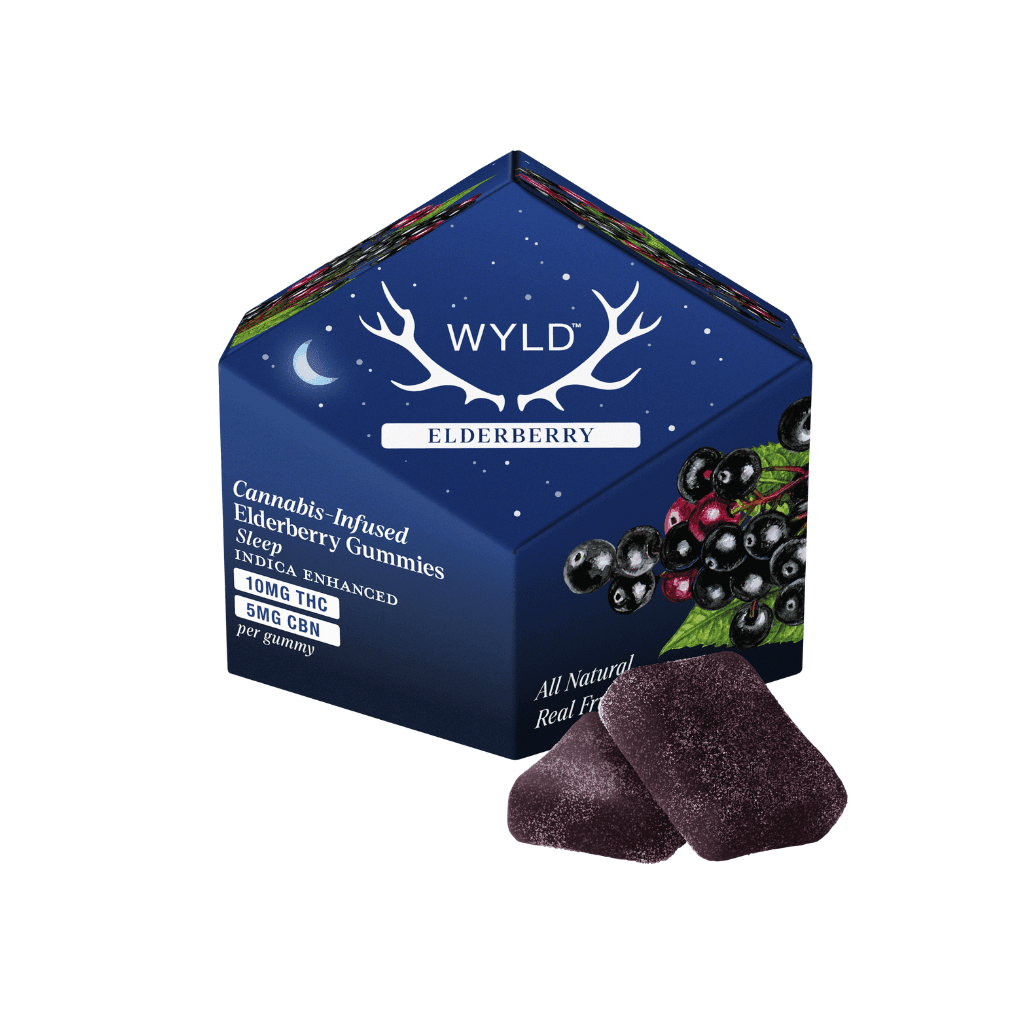 150mg - 10pk - THC:CBN - Elderberry - Wyld - DOH Edibles (Solid) - Gummies - I