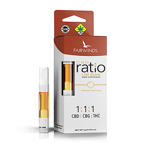 1g - Ratio 1:1:1 - Fairwinds - DOH Cartridge - Live Resin - CBD:CBG:THC
