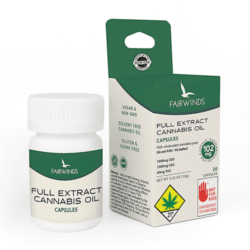 20pk - FECO CBD - Fairwinds - DOH Capsules - H