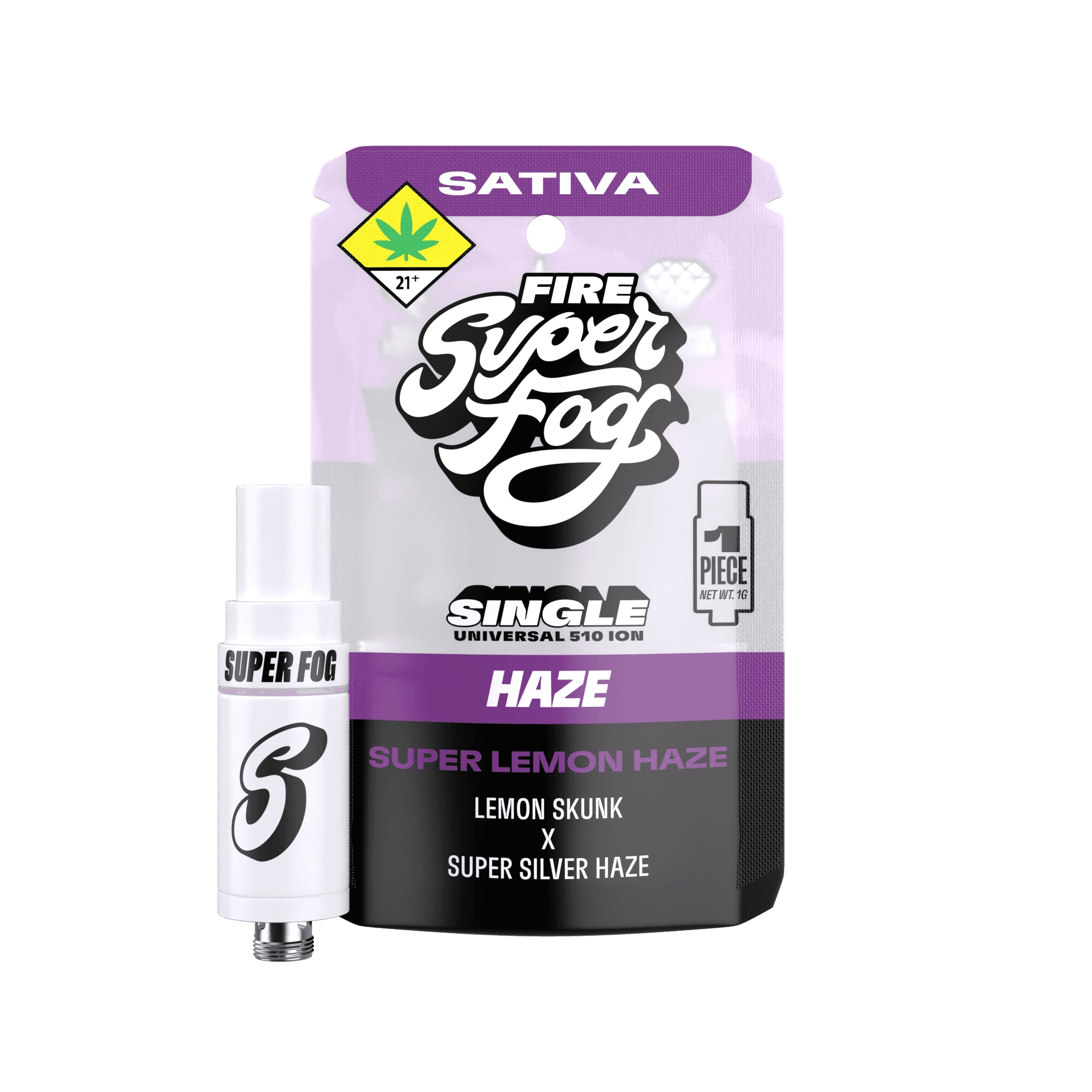 1g - Super Lemon Haze "Haze" - Super Fog Fire - DOH Cartridge - Tanker - (S)