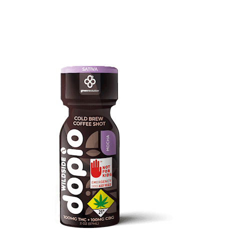 200mg - 2oz - Mocha *Fly - Dopio - DOH Drink - THC:CBG