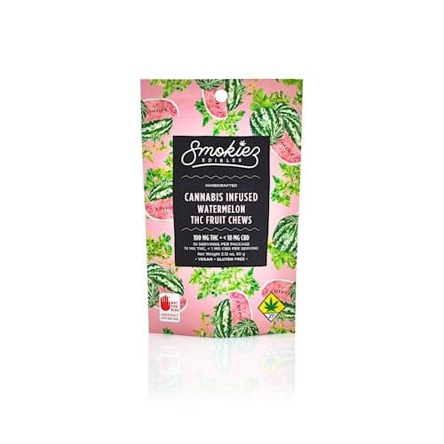 100mg - 10pk - Watermelon - Smokiez - DOH Edibles (Solid) - Fruit Chews - H