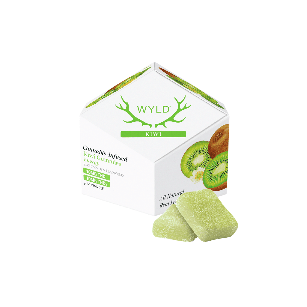 200mg - 10pk - 1:1 Kiwi - Wyld - DOH Edibles (Solid) - THC:THCv - S