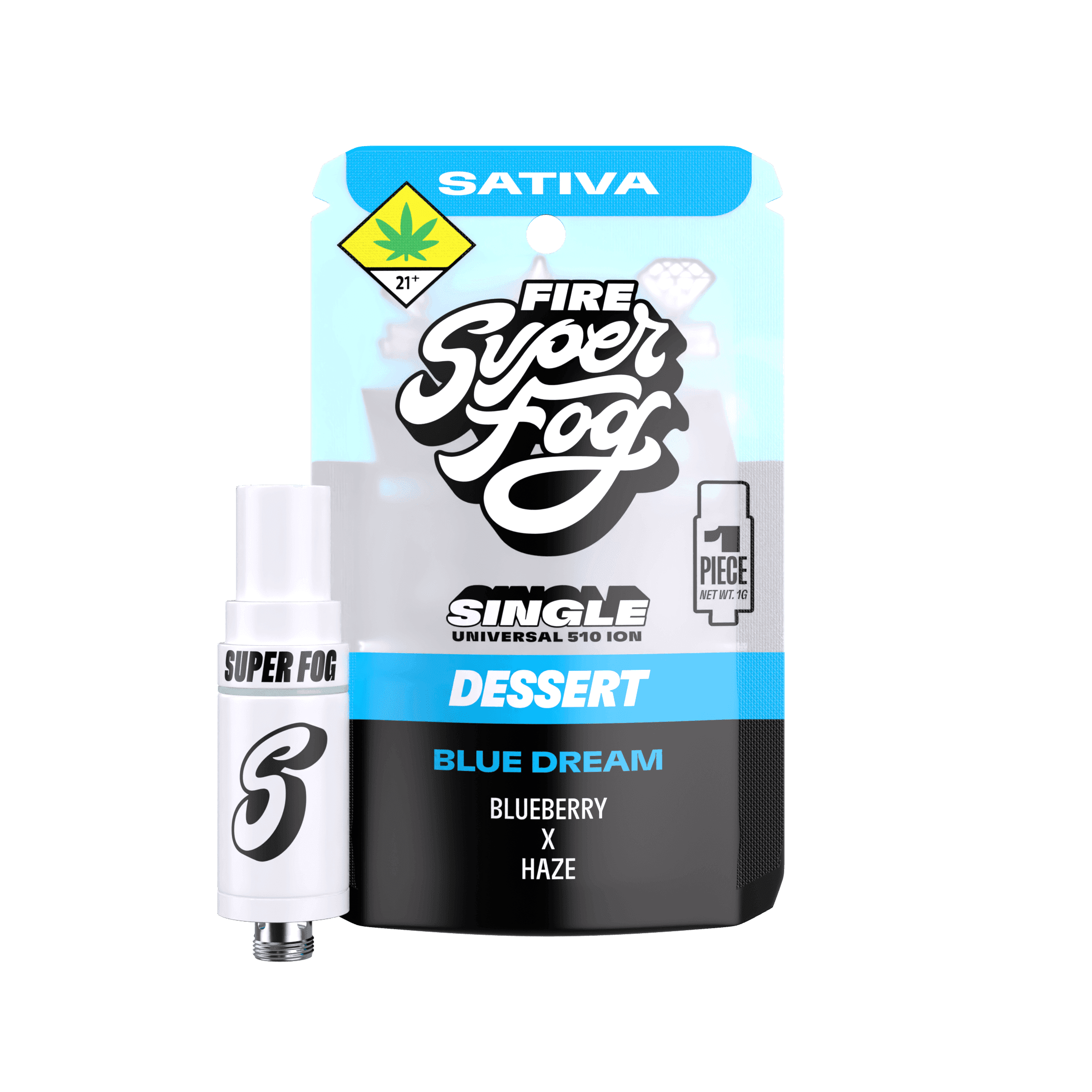 1g - Blueberry Muffin "Sweet" - Super Fog Loud - DOH Cartridge - Disposable - Liquid Diamonds - (I)