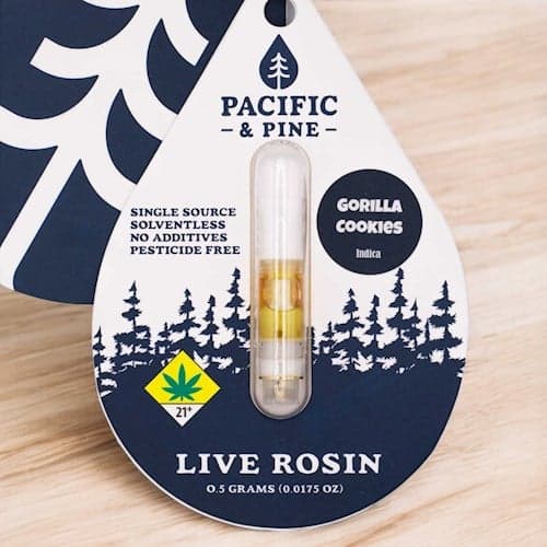 .5g - Black Gushers - Pacific & Pine - Rosin Cartridge - DOH - H