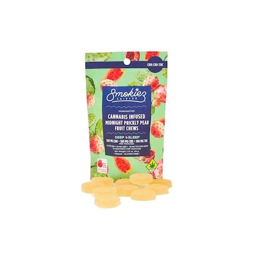 300mg - 10pk - THC:CBN:CBD - Prickly Pear - Smokiez - DOH Edibles (Solid) - Fruit Chews - I