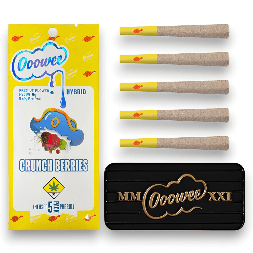 5pk - 1g - Crunch Berries - Ooowee - DOH Infused Pre-Roll - H