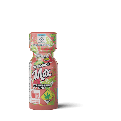 105mg - Strawberry Lime Shot - Wildside Max - DOH Drink - H - THC:CBD
