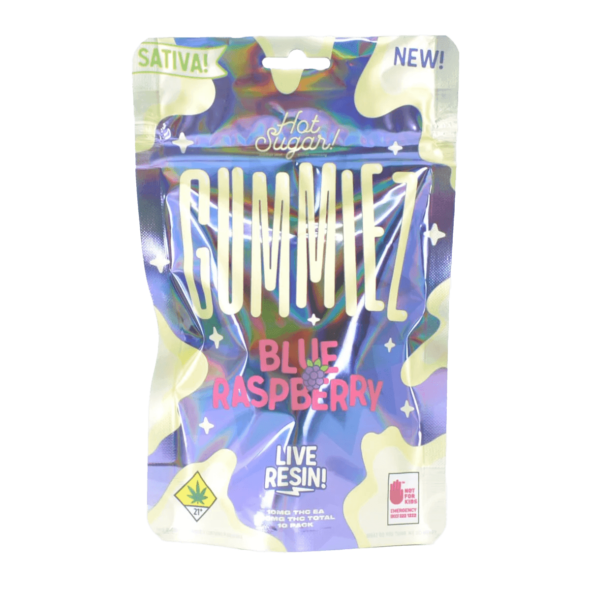 10pk - Blue Raspberry - Hot Sugar - DOH Edible - Gummies - I