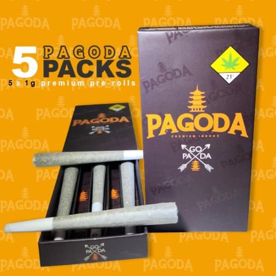 5pk - 1g - Blue Dream - Pagoda - DOH Preroll - S