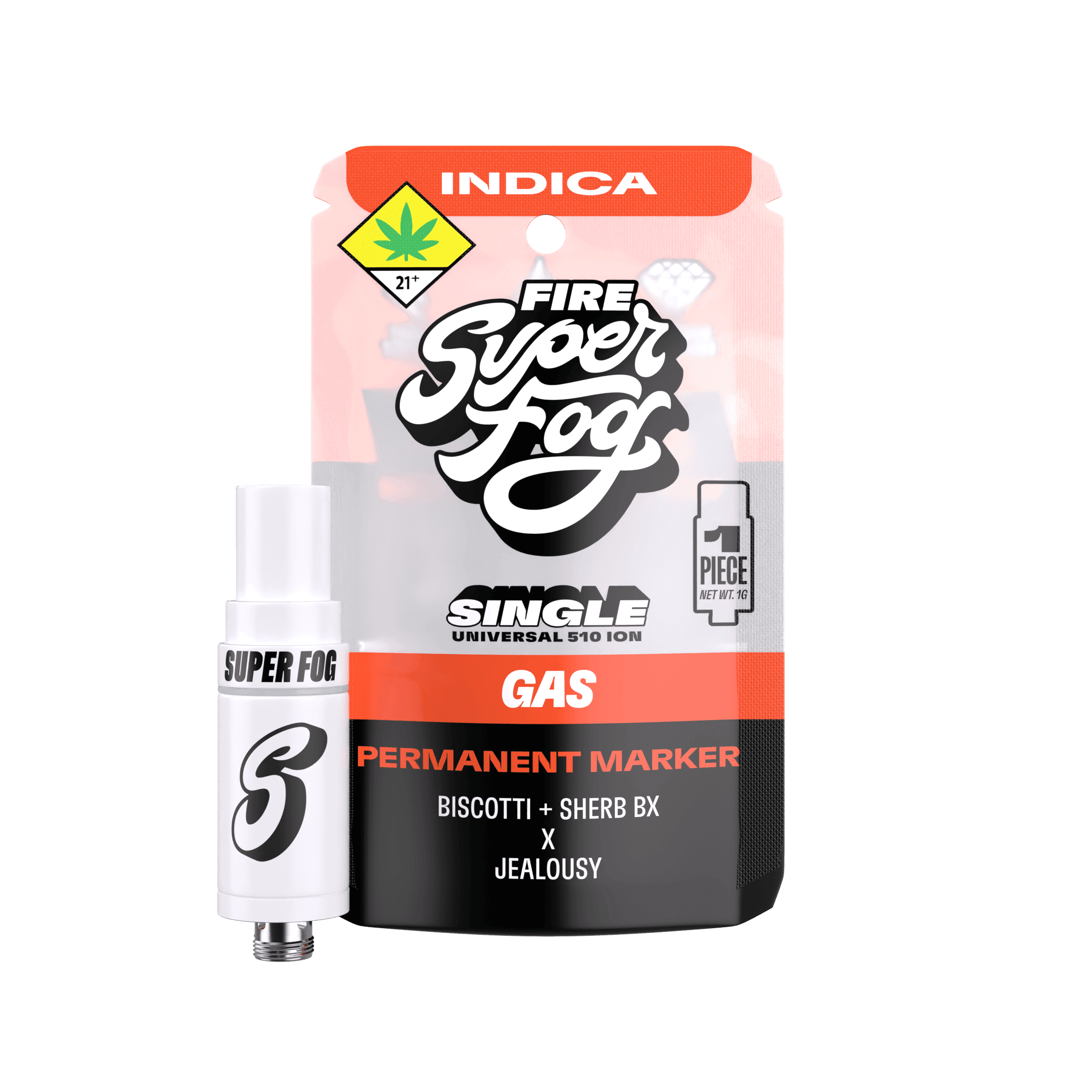 1g - Permanent Marker "Gas" - Super Fog Fire - DOH Cartridge - Tanker - Liquid Diamonds - I