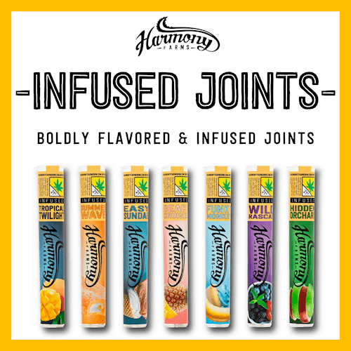 1g - Tropical Twilight *CRUSH* - Harmony Farms - DOH Infused Pre-Roll - Island Mango - H
