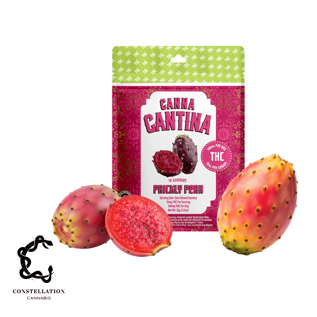 100mg - 10pk - Prickly Pear - Canna Cantina - DOH Edibles (Solid) - H