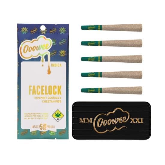 5pk/5g - Ooowee - Facelock - DOH Infused Pre-Roll - I