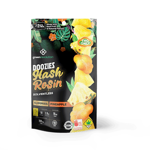 100mg - 10pk - Pineapple *FLY* - Doozies - DOH Edibles (Solid) - Hash Rosin - S