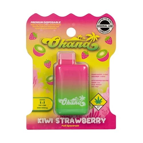 2g - Kiwi Strawberry 1:1 - Ohana - DOH Cartridge - Disposable - S