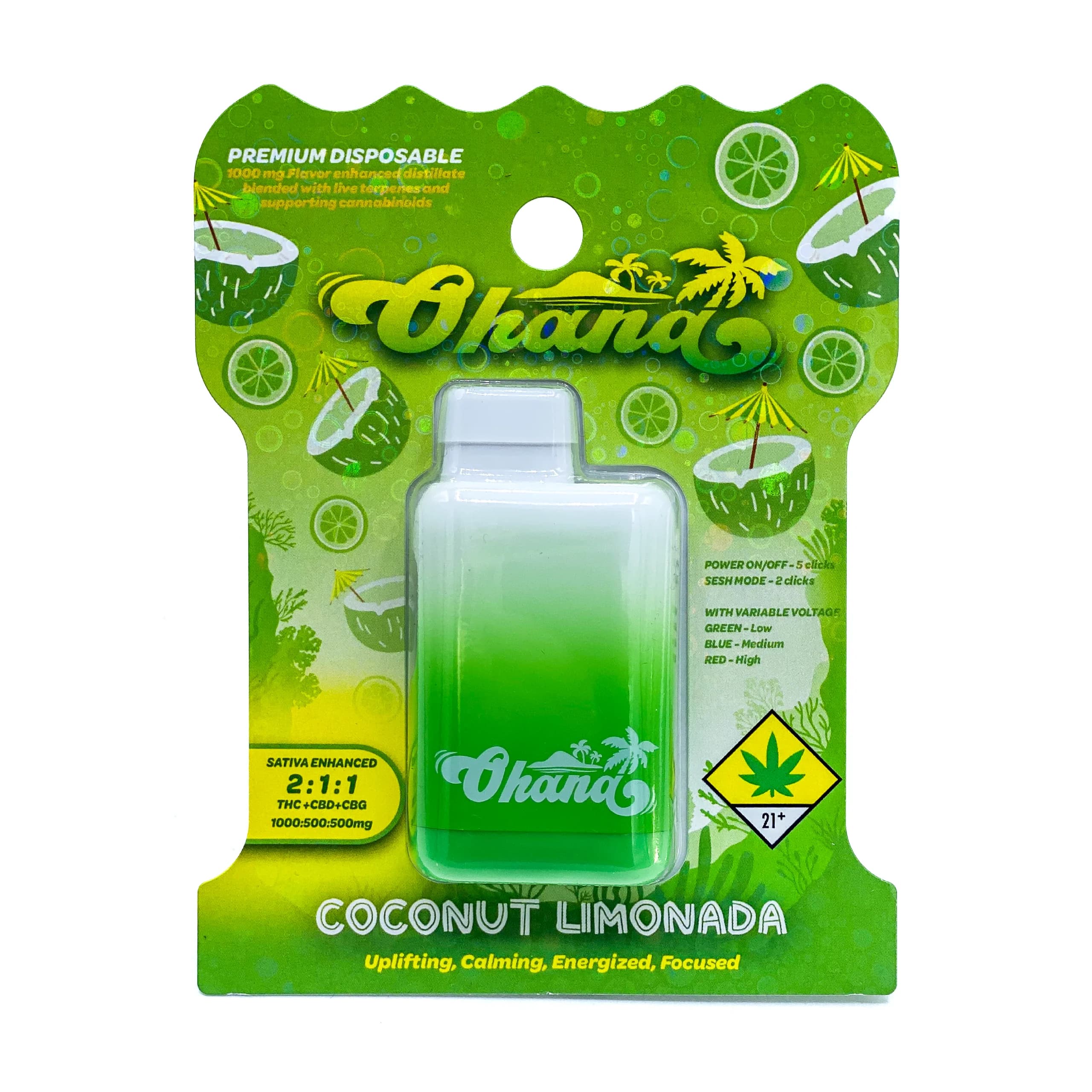2g - Coconut Limonada 2:1:1 - Ohana - DOH Cartridge - Disposable - S