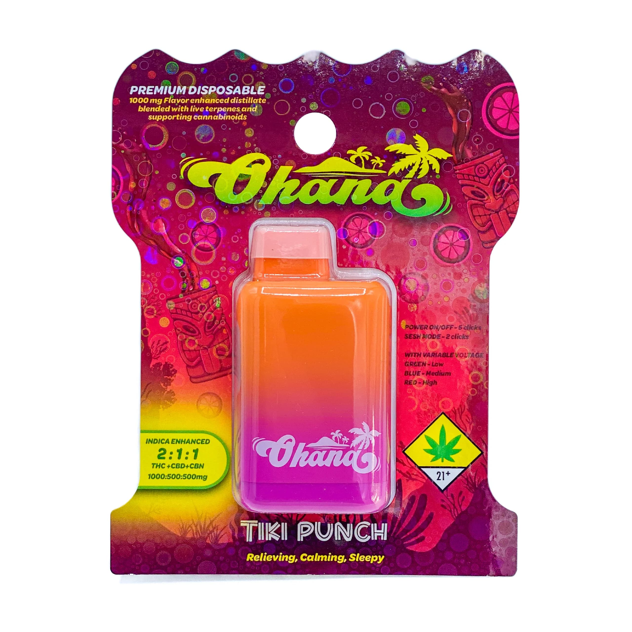 1g - Tiki Punch 2:1:1 - Ohana - DOH Concentrate - Disposable - I