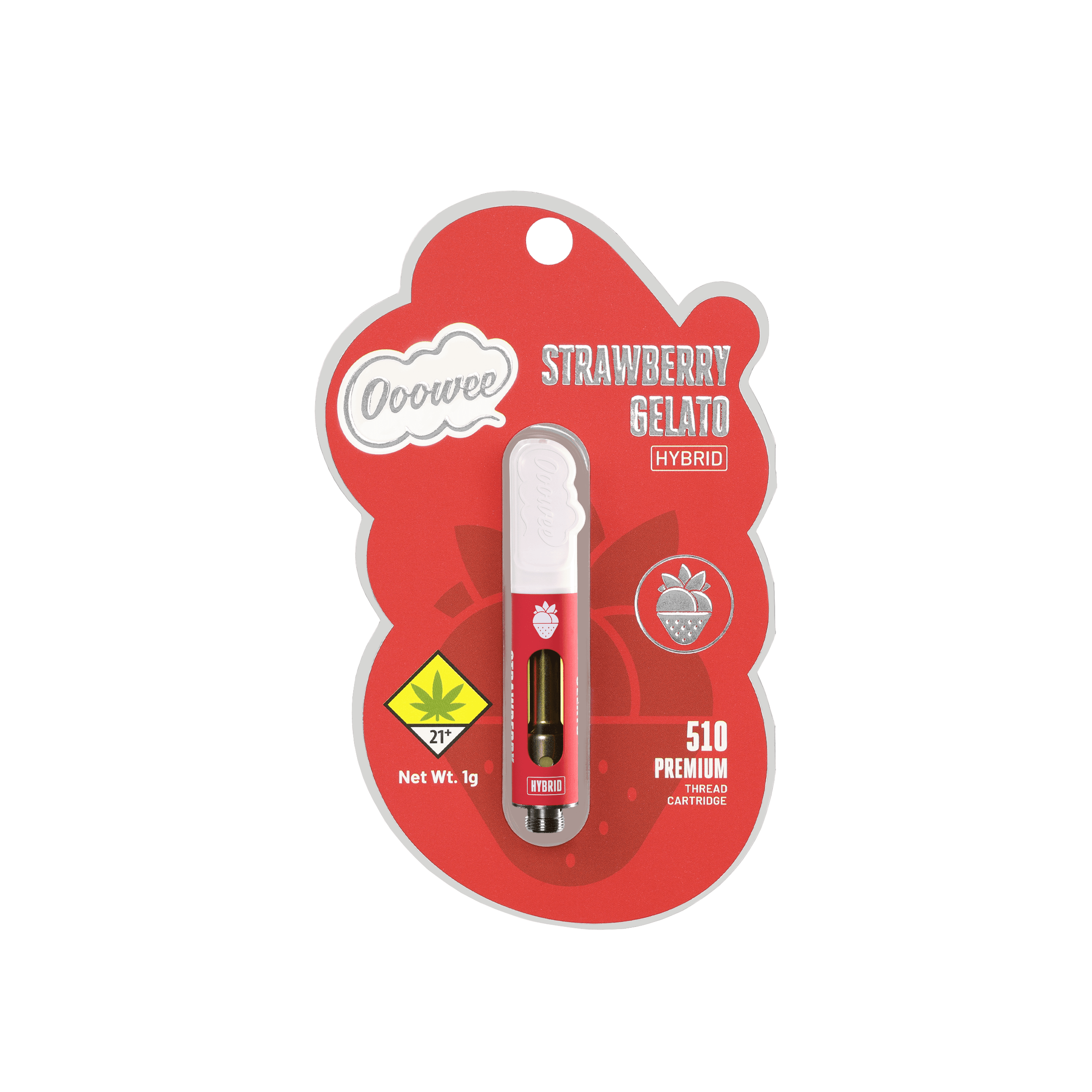 1g - Strawberry Gelato - Ooowee - DOH Cartridge - 510 - Cured Resin - H