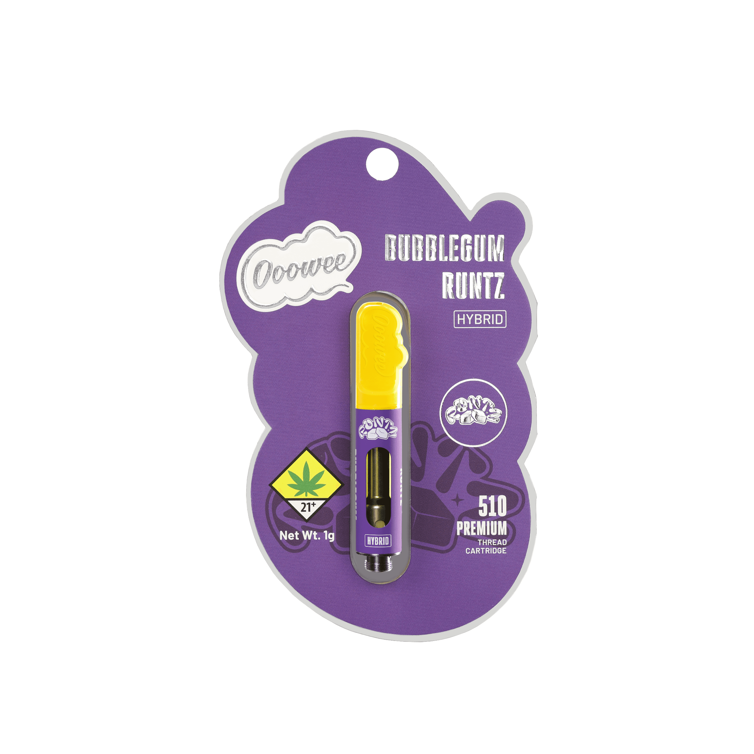 1g - Bubblegum Runtz - Ooowee - DOH Cartridge - 510 - Cured Resin - H