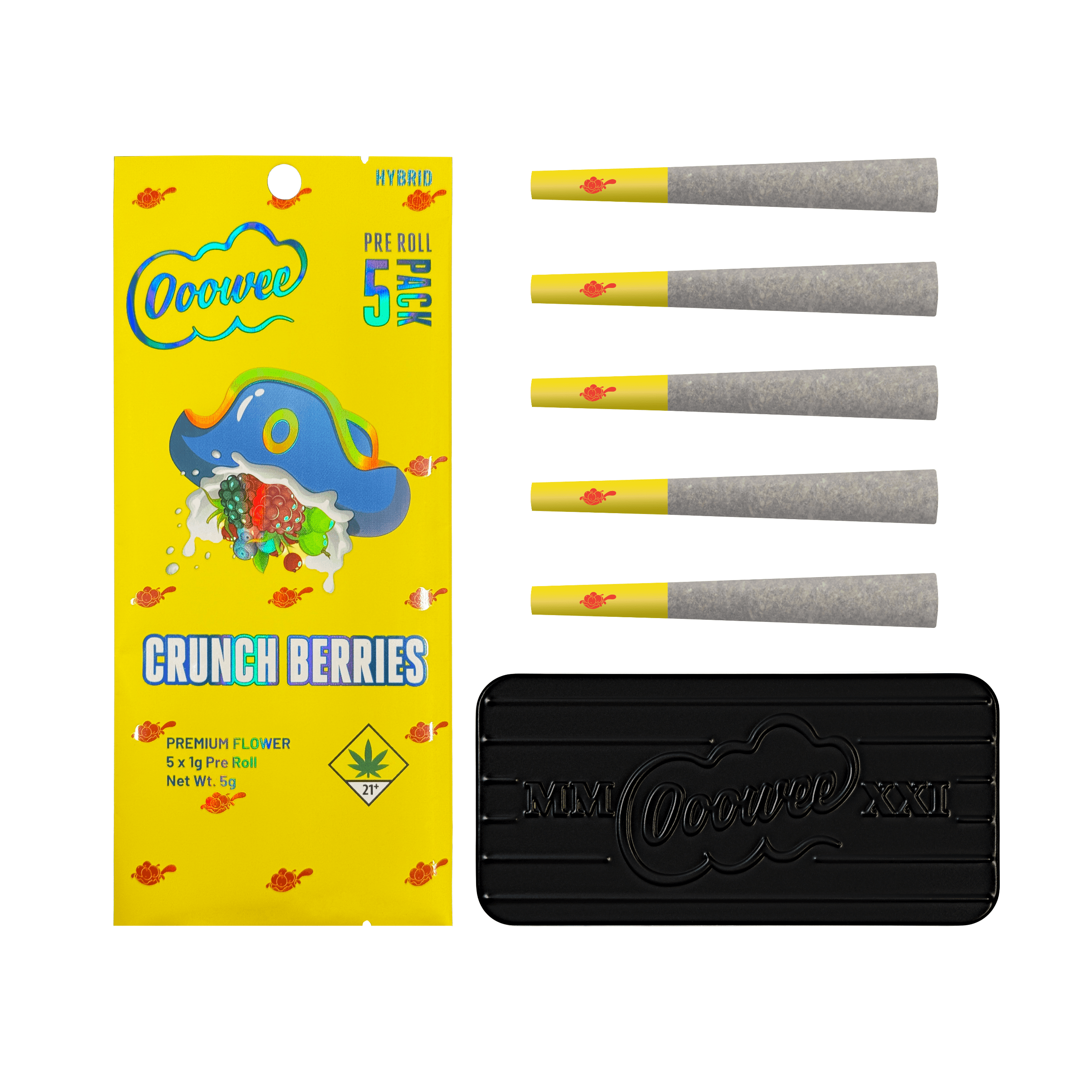 1g - Crunch Berries - Ooowee - DOH Pre-Roll - H