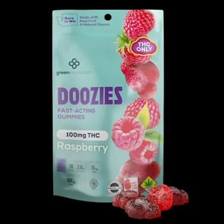 100mg - 10pk - Raspberry - Doozies - DOH Edible - I