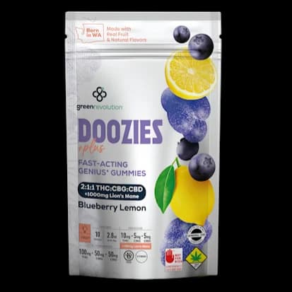 200mg - 10pk - 2:1:1 Blueberry Lemon - Doozies Plus - DOH Edible - S