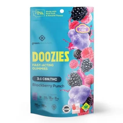 10pk - 400mg - 3:1 Blackberry Punch - Doozies - DOH Edibles (Solid) - CBN:THC - I