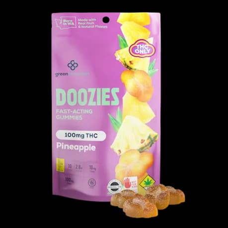 100mg - 10pk - Pineapple *FLY* - Doozies - DOH Edible - S