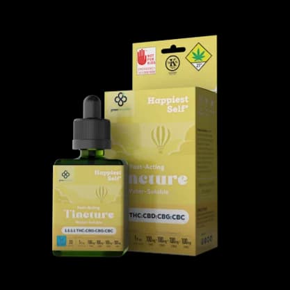 1oz - 400mg - 1:1:1:1 Happiest Self - Green Revolution - DOH Tincture - CBD:THC:CBG:CBC