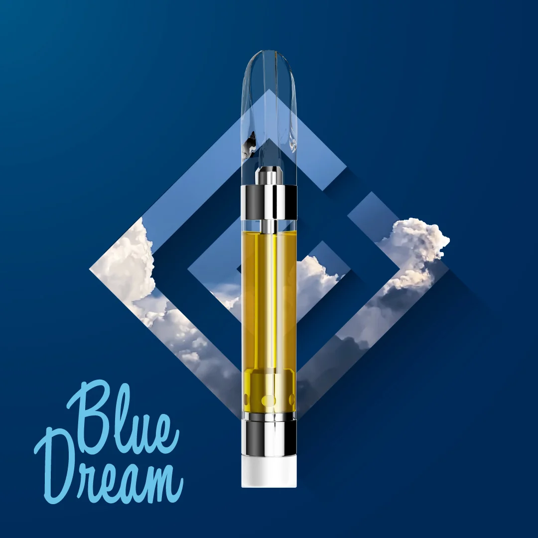 1g - Blue Dream - Crystal Clear - Live Resin - DOH Cartridge - 510 - S