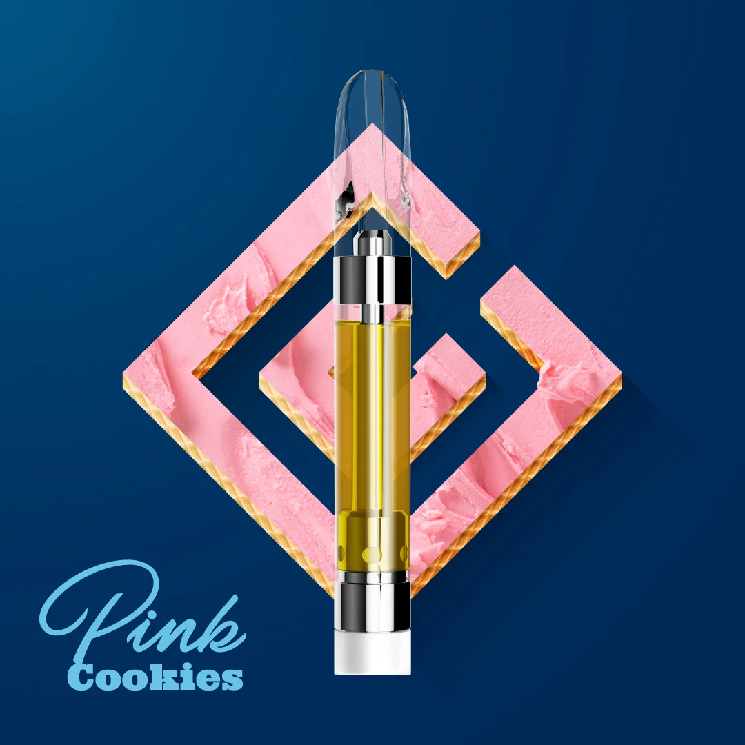 1g - Pink Cookies - Crystal Clear - DOH Cartridge - 510 - Live Resin - I