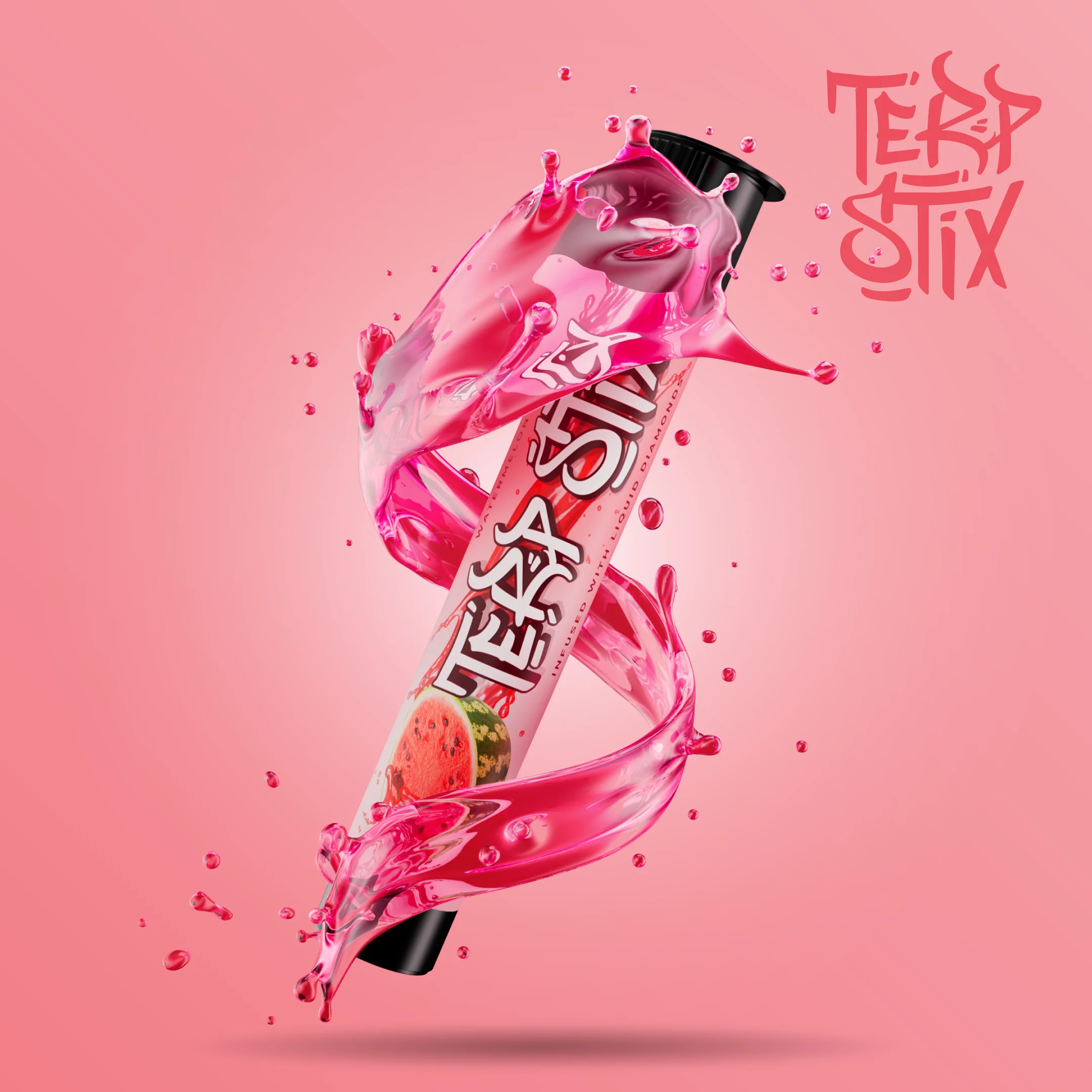 1g - Watermelon - Terp Stix - DOH Infused Preroll - H