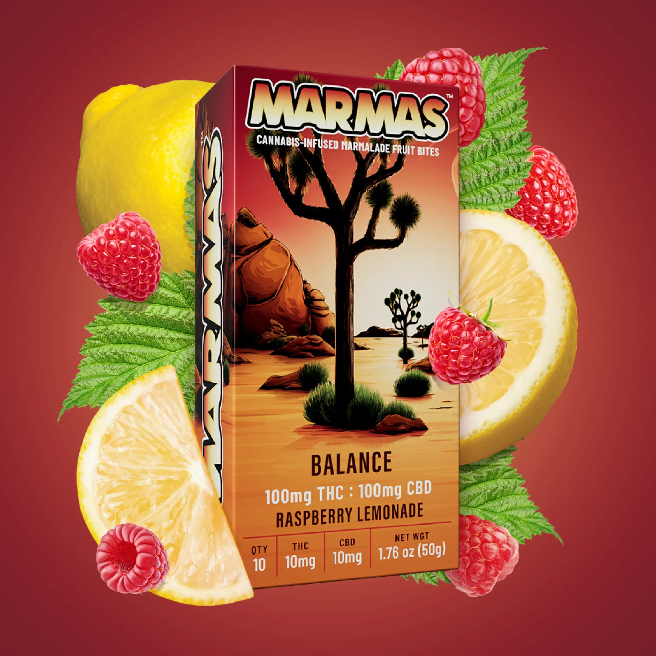 200mg - 1:1 Raspberry Lemonade - Marmas - DOH Edibles - CBD