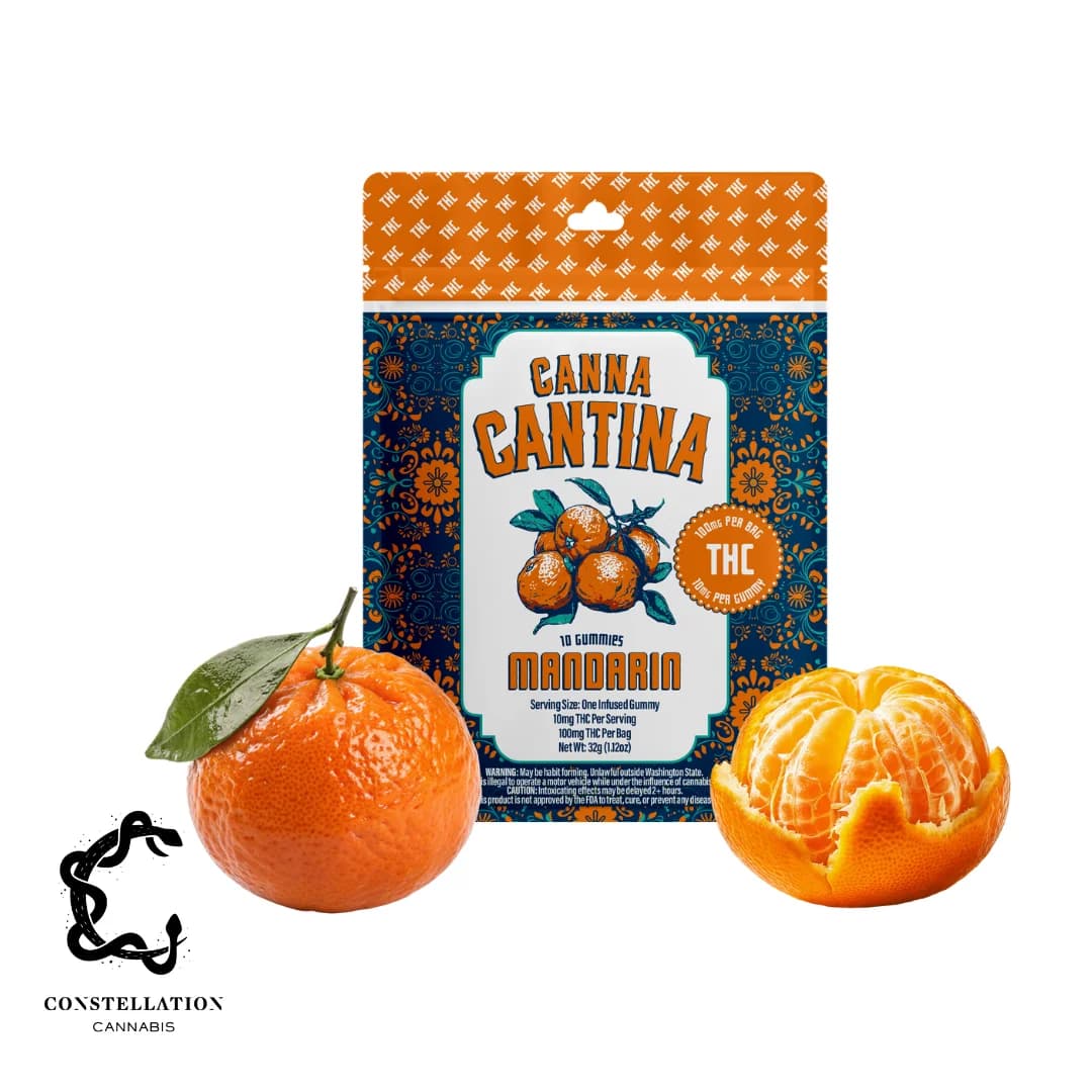 100mg - 10pk - Mandarin - Canna Cantina - DOH Edible - H