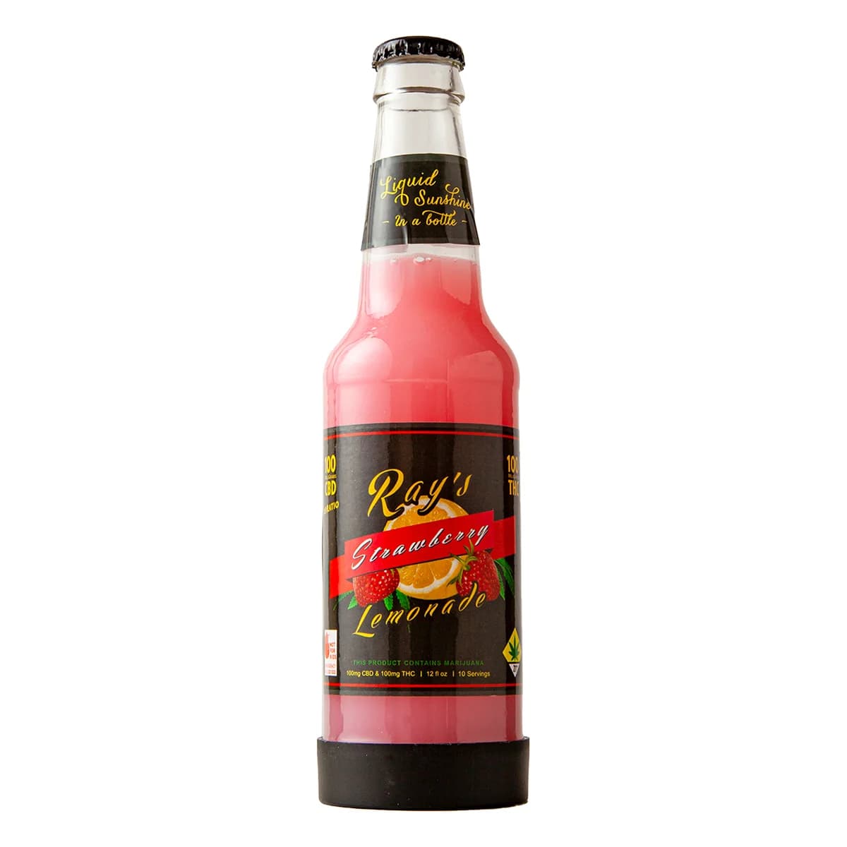 200mg - 12oz - 1:1 Strawberry Lemonade - Ray's Lemonade - DOH Drink - THC/CBD