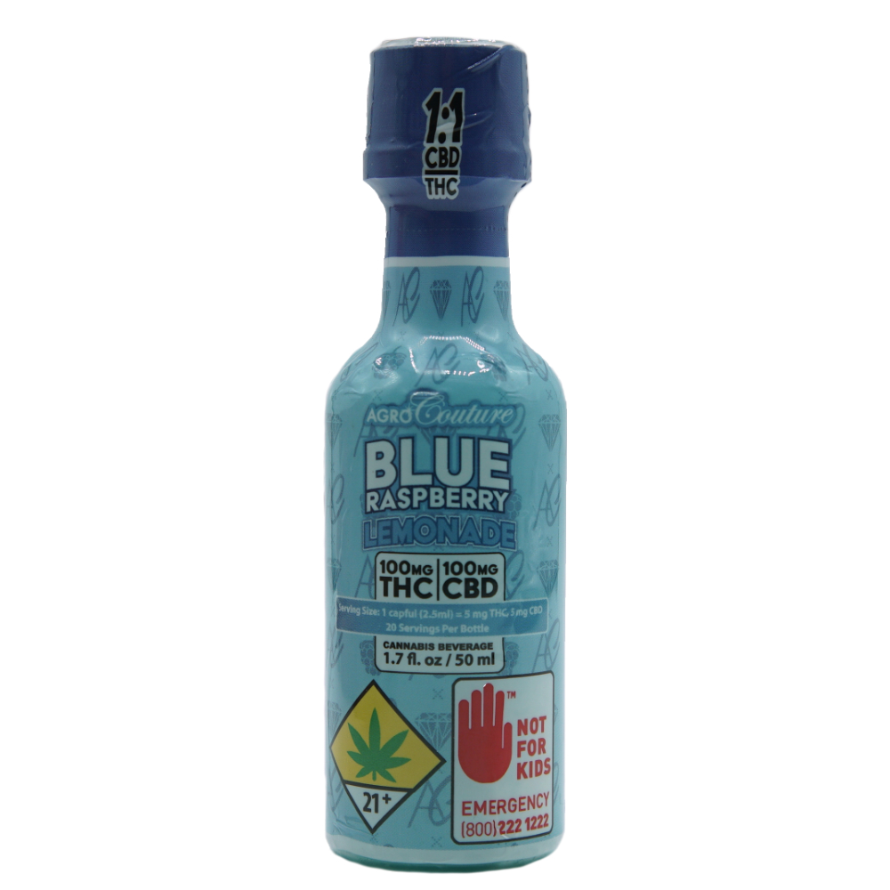 1.7fl - 100mg - 1:1 Blue Raspberry Lemonade - Agro Couture - DOH Drink - H - THC:CBD